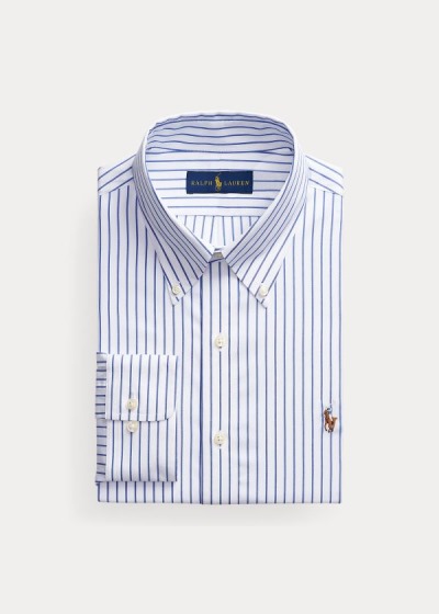 Polo Ralph Lauren Custom Fit Striped Skjorter Herre Danmark (RSDFN5263)